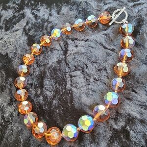 Ladies Necklace Glass AB